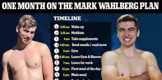 I did the Mark Wahlberg diet for a month. This is how it went Luke Andrews before and after a month of following the Mark Wahlberg fitness plan, alongside the timeline of what he did each day